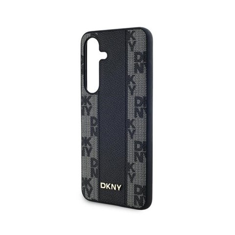 DKNY Leather Checkered Mono Pattern MagSafe - Etui Samsung Galaxy S24+ (czarny) DKNY DKNY Leather Checkered Mono Pattern MagSafe - Etui Samsung Galaxy S24+ (czarny) DKNY