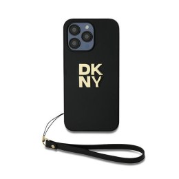 DKNY Wrist Strap Stock Logo - Etui iPhone 14 Pro Max (czarny) DKNY
