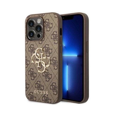 Guess 4G Big Metal Logo - Etui iPhone 15 Pro Max (brązowy) Guess Guess 4G Big Metal Logo - Etui iPhone 15 Pro Max (brązowy) Guess