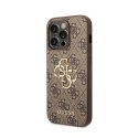 Guess 4G Big Metal Logo - Etui iPhone 15 Pro Max (brązowy) Guess