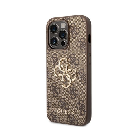 Guess 4G Big Metal Logo - Etui iPhone 15 Pro Max (brązowy) Guess Guess 4G Big Metal Logo - Etui iPhone 15 Pro Max (brązowy) Guess