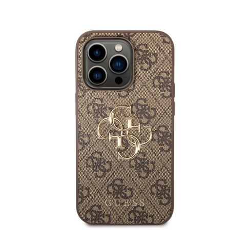 Guess 4G Big Metal Logo - Etui iPhone 15 Pro Max (brązowy) Guess Guess 4G Big Metal Logo - Etui iPhone 15 Pro Max (brązowy) Guess