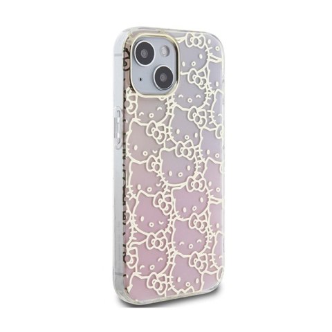Hello Kitty IML Gradient Electrop Crowded Kitty Head - Etui iPhone 15 (różowy) Hello Kitty Hello Kitty IML Gradient Electrop Crowded Kitty Head - Etui iPhone 15 (różowy) Hello Kitty
