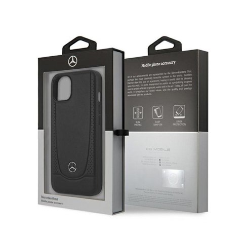 Mercedes Leather Urban Line - Etui iPhone 15 Plus (czarny) Mercedes Mercedes Leather Urban Line - Etui iPhone 15 Plus (czarny) Mercedes