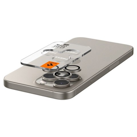 Spigen Optik Pro GLAS.TR EZ Fit Camera Protector 2-Pack - Szkło ochronne na obiektyw do iPhone 15 Pro / 15 Pro Max / iPhone 14 P Spigen Spigen Optik Pro GLAS.TR EZ Fit Camera Protector 2-Pack - Szkło ochronne na obiektyw do iPhone 15 Pro / 15 Pro Max / iPhone 14 P Spigen