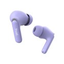Trust Yavi - Bezprzewodowe słuchawki dokanałowe Bluetooth TWS z etui ładującym & ENC (Fioletowy) Trust
