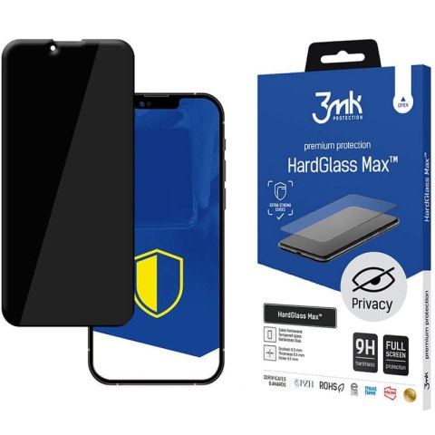 3mk HardGlass Max Privacy - Szkło hartowane z filtrem prywatyzującym do iPhone 14 / iPhone 13 / iPhone 13 Pro (czarny) 3mk 3mk HardGlass Max Privacy - Szkło hartowane z filtrem prywatyzującym do iPhone 14 / iPhone 13 / iPhone 13 Pro (czarny) 3mk