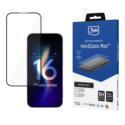3mk HardGlass Max - Szkło hartowane do iPhone 16 Pro (Czarny) 3mk 3mk HardGlass Max - Szkło hartowane do iPhone 16 Pro (Czarny) 3mk