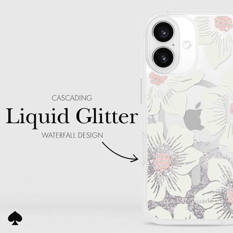 Kate Spade New York Liquid Glitter MagSafe - Etui iPhone 16 (Hollyhock Floral) Kate Spade New York Kate Spade New York Liquid Glitter MagSafe - Etui iPhone 16 (Hollyhock Floral) Kate Spade New York