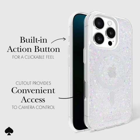 Kate Spade New York Protective MagSafe - Etui iPhone 16 Pro (Chunky Glitter) Kate Spade New York Kate Spade New York Protective MagSafe - Etui iPhone 16 Pro (Chunky Glitter) Kate Spade New York