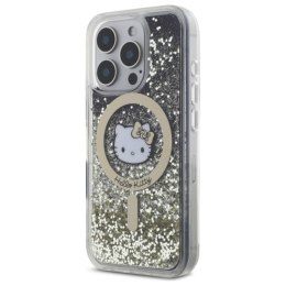 Hello Kitty Liquid Glitter Fever MagSafe - Etui iPhone 16 Pro Max (czarny / złoty) Hello Kitty