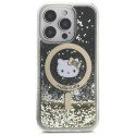 Hello Kitty Liquid Glitter Fever MagSafe - Etui iPhone 16 Pro Max (czarny / złoty) Hello Kitty