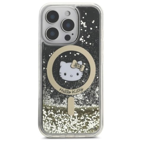 Hello Kitty Liquid Glitter Fever MagSafe - Etui iPhone 16 Pro Max (czarny / złoty) Hello Kitty Hello Kitty Liquid Glitter Fever MagSafe - Etui iPhone 16 Pro Max (czarny / złoty) Hello Kitty
