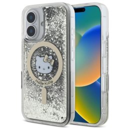 Hello Kitty Liquid Glitter Fever MagSafe - Etui iPhone 16 (czarny / złoty) Hello Kitty