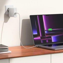 Spigen ArcStation Pro GaN-1402 - Ładowarka sieciowa 2x USB-C 140W (Biały) Spigen
