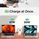 Spigen ArcStation Pro GaN-1402 - Ładowarka sieciowa 2x USB-C 140W (Biały) Spigen