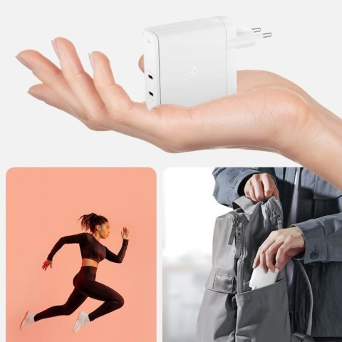 Spigen ArcStation Pro GaN-1402 - Ładowarka sieciowa 2x USB-C 140W (Biały) Spigen Spigen ArcStation Pro GaN-1402 - Ładowarka sieciowa 2x USB-C 140W (Biały) Spigen