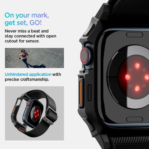 Spigen Lite Fit "Pro" - Etui z paskiem do Apple Watch 10 42 mm (Matte Black) Spigen Spigen Lite Fit "Pro" - Etui z paskiem do Apple Watch 10 42 mm (Matte Black) Spigen
