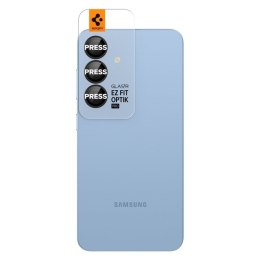 Spigen Optik Pro GLAS.TR EZ Fit Camera Protector 2-Pack - Szkło ochronne na obiektyw do Samsung Galaxy S25+ (2 szt) (Czarny) Spigen