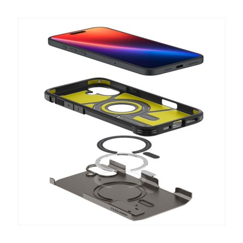 Spigen Tough Armor Mag MagSafe - Etui do iPhone 16 (Gunmetal) Spigen Spigen Tough Armor Mag MagSafe - Etui do iPhone 16 (Gunmetal) Spigen