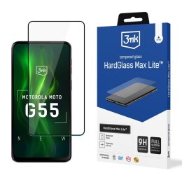 3mk HardGlass Max Lite - Szkło hartowane do Motorola Moto G55 5G (Czarny) 3mk