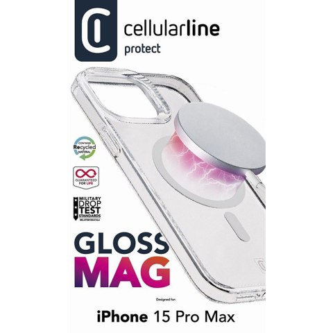 Cellularline Gloss Mag - Etui iPhone 15 Pro Max MagSafe (przezroczysty) Cellularline Cellularline Gloss Mag - Etui iPhone 15 Pro Max MagSafe (przezroczysty) Cellularline
