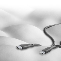 Cellularline Soft Cable - Kabel USB-C do Lightning certyfikat MFi 1.2 m (czarny) Cellularline