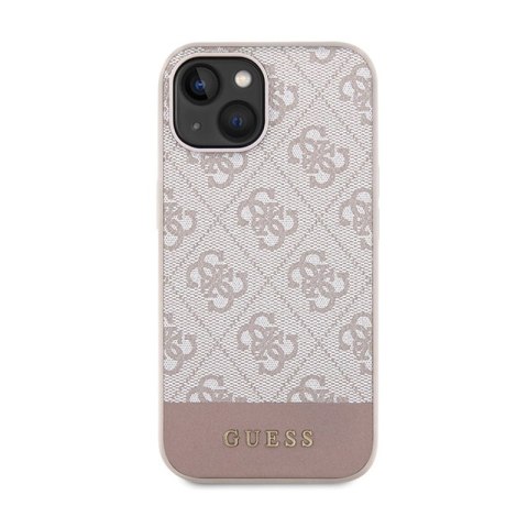 Guess 4G Bottom Stripe Collection - Etui iPhone 15 (różowy) Guess Guess 4G Bottom Stripe Collection - Etui iPhone 15 (różowy) Guess