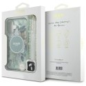 Guess IML Flowers With Pearl Strap MagSafe - Etui iPhone 16 (zielony) Guess