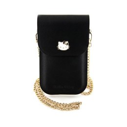 Hello Kitty Leather Metal Logo Chain - Torebka crossbody na telefon (czarny) Hello Kitty