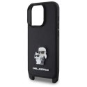Karl Lagerfeld Saffiano Karl & Choupette Metal Pin CBDY Strap - Etui iPhone 16 Pro Max (czarny) Karl Lagerfeld
