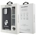 Karl Lagerfeld Saffiano Karl & Choupette Metal Pin CBDY Strap - Etui iPhone 16 Pro Max (czarny) Karl Lagerfeld