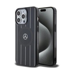 Mercedes Double Layer Crossed Lines MagSafe - Etui iPhone 15 Pro Max (czarny) Mercedes