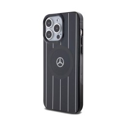 Mercedes Double Layer Crossed Lines MagSafe - Etui iPhone 15 Pro Max (czarny) Mercedes