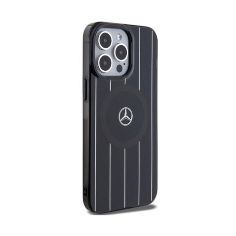 Mercedes Double Layer Crossed Lines MagSafe - Etui iPhone 15 Pro Max (czarny) Mercedes Mercedes Double Layer Crossed Lines MagSafe - Etui iPhone 15 Pro Max (czarny) Mercedes