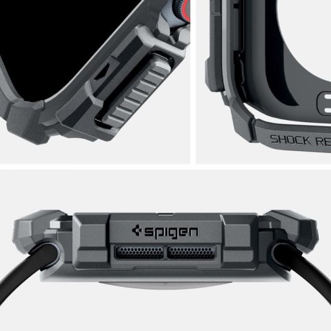 Spigen Rugged Armor - Obudowa do Apple Watch 10 46 mm (Dark Grey) Spigen Spigen Rugged Armor - Obudowa do Apple Watch 10 46 mm (Dark Grey) Spigen