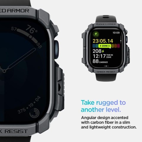 Spigen Rugged Armor - Obudowa do Apple Watch 10 46 mm (Dark Grey) Spigen Spigen Rugged Armor - Obudowa do Apple Watch 10 46 mm (Dark Grey) Spigen