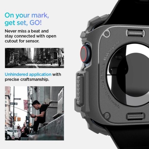 Spigen Rugged Armor - Obudowa do Apple Watch 10 46 mm (Dark Grey) Spigen Spigen Rugged Armor - Obudowa do Apple Watch 10 46 mm (Dark Grey) Spigen