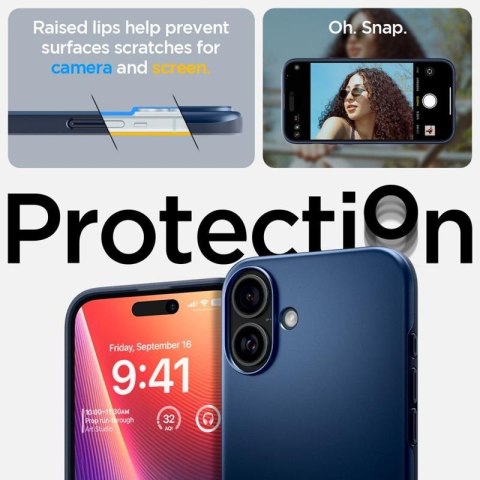 Spigen Thin Fit Mag MagSafe - Etui do iPhone 16 (Navy Blue) Spigen Spigen Thin Fit Mag MagSafe - Etui do iPhone 16 (Navy Blue) Spigen