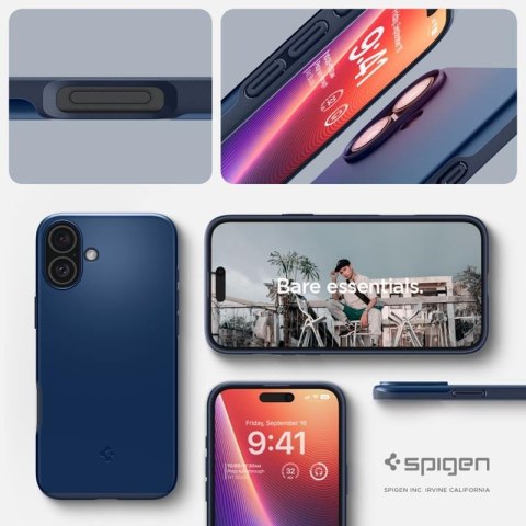 Spigen Thin Fit Mag MagSafe - Etui do iPhone 16 (Navy Blue) Spigen Spigen Thin Fit Mag MagSafe - Etui do iPhone 16 (Navy Blue) Spigen