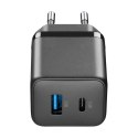 Cellularline Multipower Micro GaN - Ładowarka sieciowa USB-C & USB-A Power Delivery 30W (czarny) Cellularline