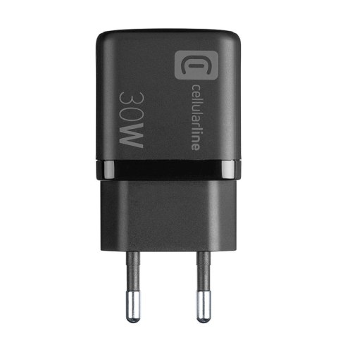 Cellularline Multipower Micro GaN - Ładowarka sieciowa USB-C & USB-A Power Delivery 30W (czarny) Cellularline Cellularline Multipower Micro GaN - Ładowarka sieciowa USB-C & USB-A Power Delivery 30W (czarny) Cellularline