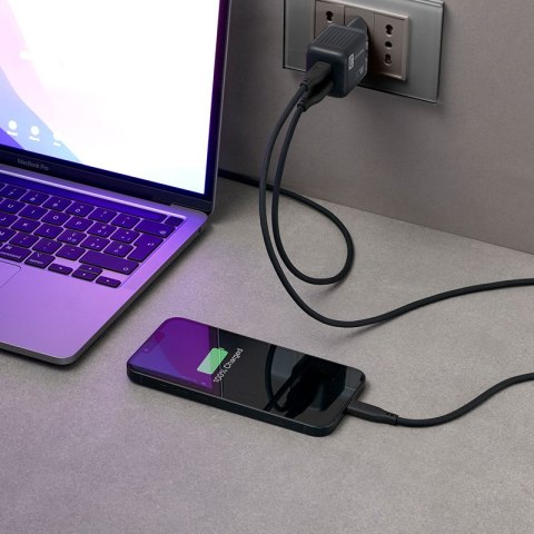 Cellularline Multipower Micro GaN - Ładowarka sieciowa USB-C & USB-A Power Delivery 30W (czarny) Cellularline Cellularline Multipower Micro GaN - Ładowarka sieciowa USB-C & USB-A Power Delivery 30W (czarny) Cellularline