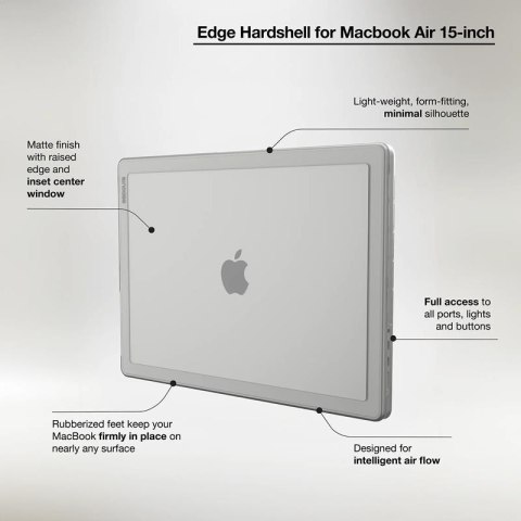 Incase Edge Hardshell Case - Etui MacBook Air 15" M3 (2024) / M2 (2023) (Clear) Incase Incase Edge Hardshell Case - Etui MacBook Air 15" M3 (2024) / M2 (2023) (Clear) Incase
