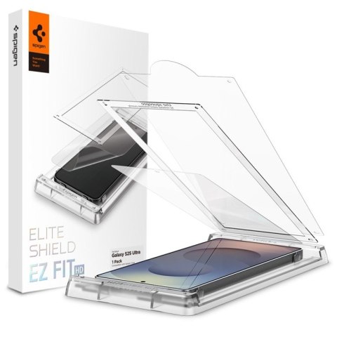 Spigen Elite Shield EZ Fit HD - Szkło hybrydowe do Samsung Galaxy S25 Ultra (Przezroczysty) Spigen Spigen Elite Shield EZ Fit HD - Szkło hybrydowe do Samsung Galaxy S25 Ultra (Przezroczysty) Spigen