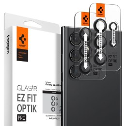 Spigen Optik Pro GLAS.TR EZ Fit Camera Protector 2-Pack - Szkło ochronne na obiektyw do Samsung Galaxy S24 Ultra (2 szt) (Czarny Spigen