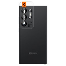 Spigen Optik Pro GLAS.TR EZ Fit Camera Protector 2-Pack - Szkło ochronne na obiektyw do Samsung Galaxy S24 Ultra (2 szt) (Czarny Spigen