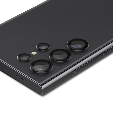 Spigen Optik Pro GLAS.TR EZ Fit Camera Protector 2-Pack - Szkło ochronne na obiektyw do Samsung Galaxy S24 Ultra (2 szt) (Czarny Spigen Spigen Optik Pro GLAS.TR EZ Fit Camera Protector 2-Pack - Szkło ochronne na obiektyw do Samsung Galaxy S24 Ultra (2 szt) (Czarny Spigen