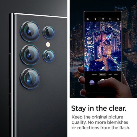 Spigen Optik Pro GLAS.TR EZ Fit Camera Protector 2-Pack - Szkło ochronne na obiektyw do Samsung Galaxy S24 Ultra (2 szt) (Czarny Spigen Spigen Optik Pro GLAS.TR EZ Fit Camera Protector 2-Pack - Szkło ochronne na obiektyw do Samsung Galaxy S24 Ultra (2 szt) (Czarny Spigen