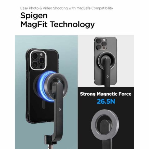 Spigen S570W MagSafe Bluetooth Selfie Stick Tripod - Statyw na smartfon / uchwyt selfie stick (Czarny) Spigen Spigen S570W MagSafe Bluetooth Selfie Stick Tripod - Statyw na smartfon / uchwyt selfie stick (Czarny) Spigen